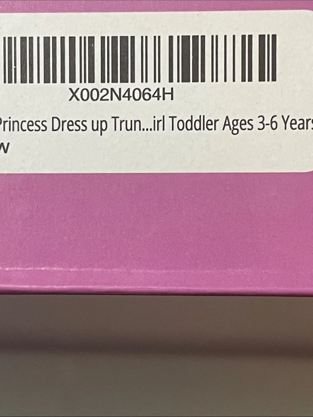 Brand New Princess Dress Up Trunk Toddler Sz. 3 to 6 yrs old w 3 dresses and acc